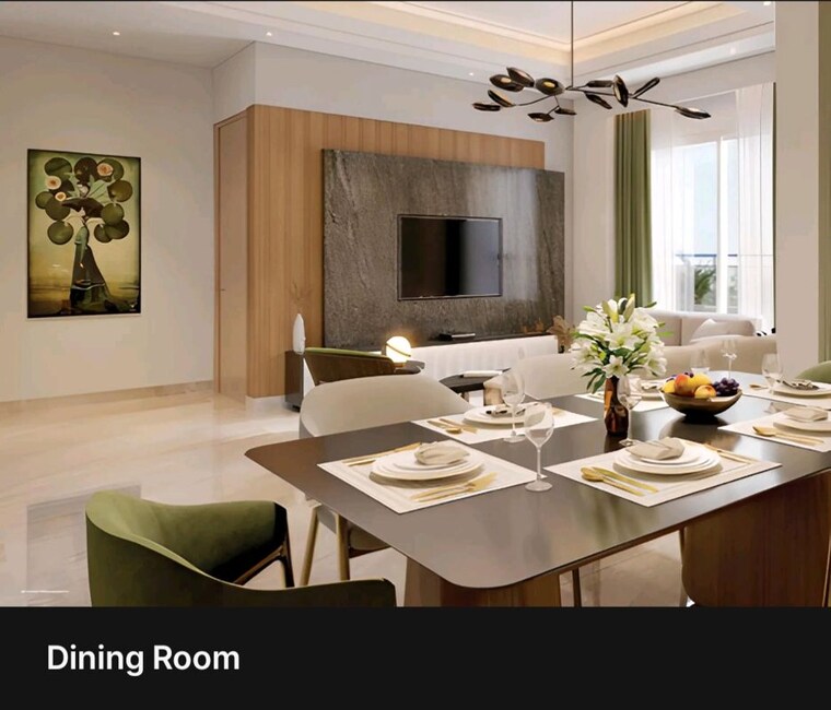 Dinning Area, gaur-nyc-residences 4 Bedroom 2210 Sq.Ft. Apartment In Sector 3 Wave City Ghaziabad 10014115