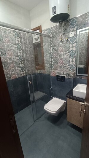 Bathroom in 3 BHK Builder Floor at Chittaranjan Park – for Rent