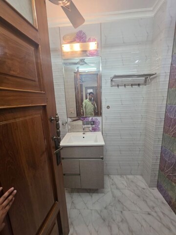 Bathroom in 3 BHK Builder Floor at Chittaranjan Park – for Rent