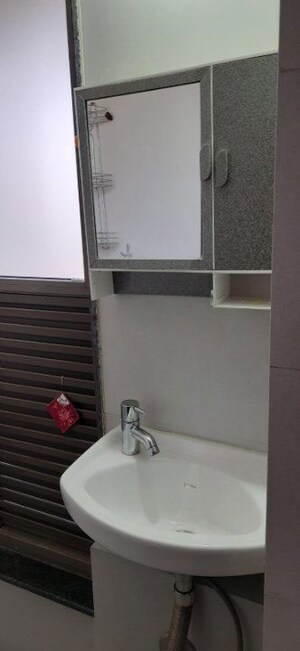 Bathroom in 1 BHK Apartment at Lodha Crown Quality Homes, Majiwada – for Rent