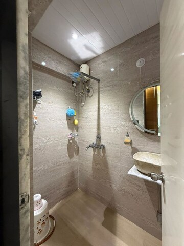 Bathroom in 3 BHK Apartment at Soham Tropical Lagoon, Ghodbunder Road – for Rent