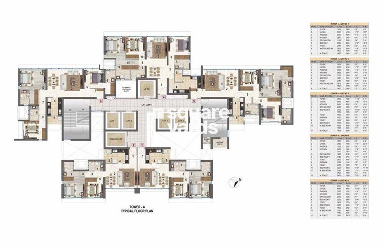 Floor Plan, peninsula-salsette-27 2 Bedroom 760 Sq.Ft. Apartment In Byculla Mumbai 10014758