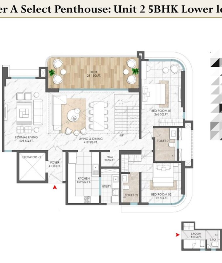 Floor Plan, lodha-palais 4 Bedroom 2023 Sq.Ft. Apartment In Kothrud Pune 10015064