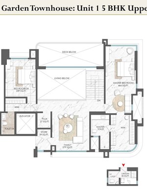 Floor Plan in 4 BHK Apartment at Lodha Palais, Kothrud – for Sale