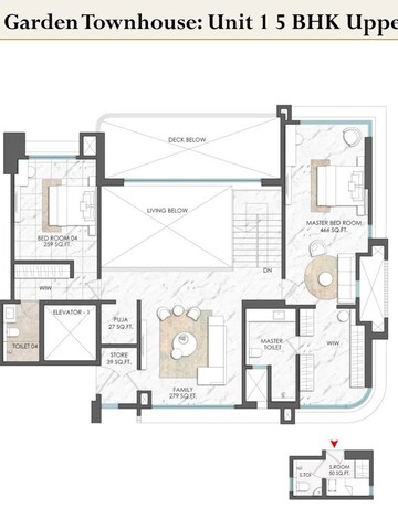 Floor Plan in 4 BHK Apartment at Lodha Palais, Kothrud – for Sale
