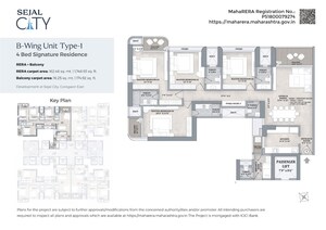 Floor Plan in 4 BHK Apartment at Goregaon East – for Sale