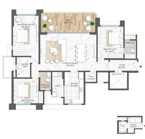 Floor Plan in 6 BHK Apartment at Kothrud – for Sale