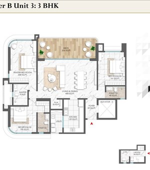 Floor Plan in 6 BHK Apartment at Kothrud – for Sale