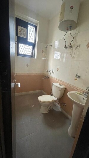 Bathroom in 3 BHK Builder Floor at Sushant Lok I – for Rent