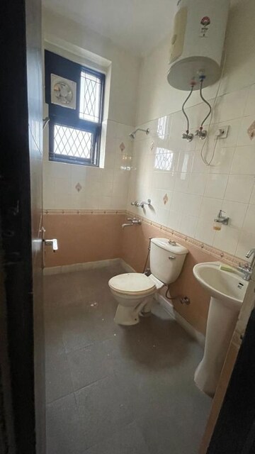 Bathroom in 3 BHK Builder Floor at Sushant Lok I – for Rent