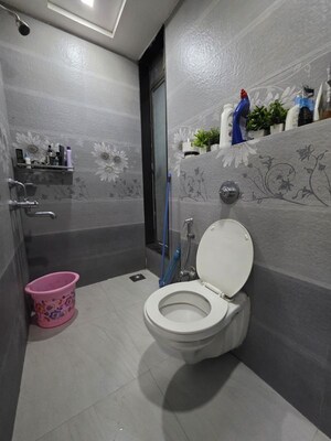 Bathroom in 2 BHK Apartment at Majiwada – for Rent