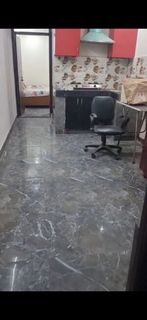 Kitchen in 1 BHK Builder Floor at Khirki Extension – for Rent