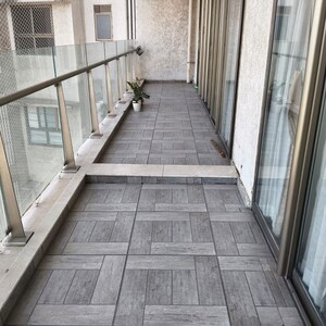 Balcony in 4 BHK Apartment at L&T Emerald Isle, Budhia Jadhav Wadi – for Rent