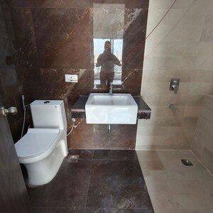Bathroom in 2 BHK Apartment at One Indiabulls Thane, Pokhran Road No Two – for Rent