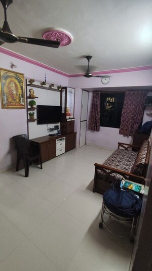 Living Room in 1 BHK Apartment at Rishab Darshan CHS, Kopar Khairane – for Sale
