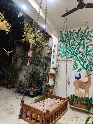 Balcony in 2 BHK Builder Floor at Ashiyana – for Rent