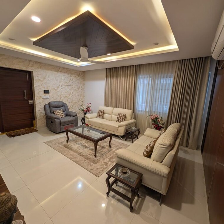 Living Room, om-sree-signet 3 Bedroom 3050 Sq.Ft. Apartment In Yapral Hyderabad 10020502