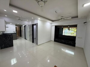Living Room in 3 BHK Apartment at Cosmos Paradise Complex, Thane West – for Rent