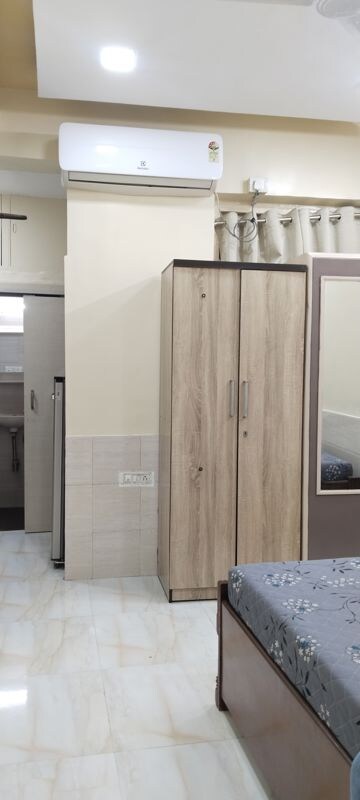 Bathroom in 1 BHK Apartment at Deepak Mahal CHS, Worli – for Rent