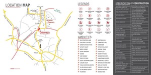 3 BHK Apartment – Map Location View at Advitya Homes, Sector 143 - for Sale
