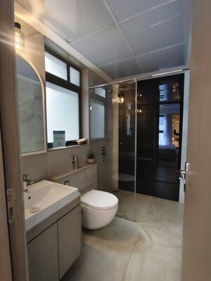 Bathroom in 3 BHK Apartment at Indiabulls One Indiabulls, Pokhran Road No Two – for Rent