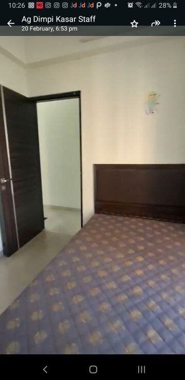 Bedroom in 3 BHK Apartment at Harmony Signature Towers, Owale – for Rent