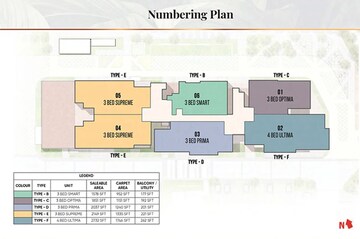 Floor Plan in 3 BHK Apartment at Prestige Camden Gardens, Jakkuru – for Sale