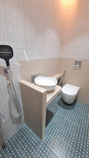 Bathroom in 3 BHK Apartment at Heritage View Vile Parle, Vile Parle West – for Rent