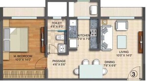 Floor Plan in 3 BHK Apartment at Spenta Palazzio, Sakinaka – for Rent