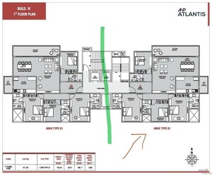 Floor Plan in 4 BHK Apartment at ANP Atlantis, Balewadi – for Sale