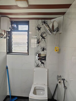 Bathroom in 2 BHK Apartment at Tirupati Apartment, Majiwada – for Rent