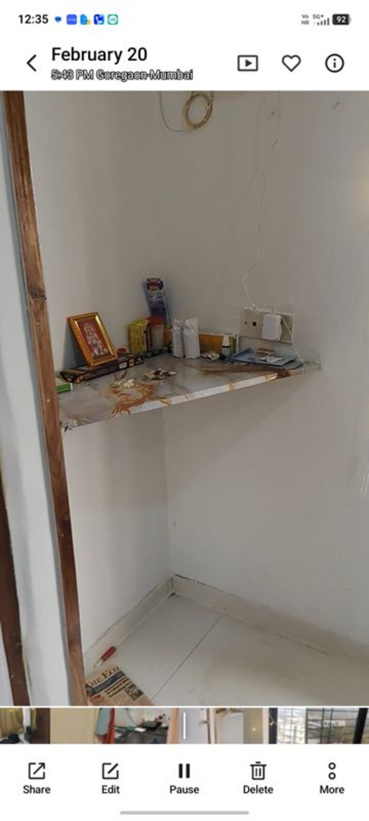 Balcony, aarey colony 1 RK 227 Sq.Ft. Apartment In Aarey Colony Mumbai 10021766