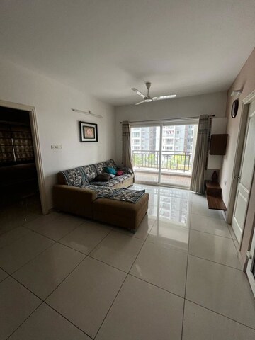 Living Room in 2.5 BHK Apartment at My Home Tridasa, Tellapur – for Rent