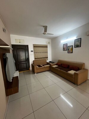 Living Room in 2.5 BHK Apartment at My Home Tridasa, Tellapur – for Rent