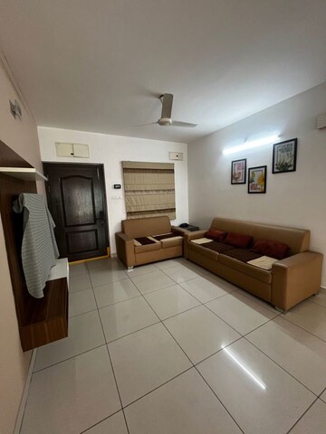 Living Room in 2.5 BHK Apartment at My Home Tridasa, Tellapur – for Rent