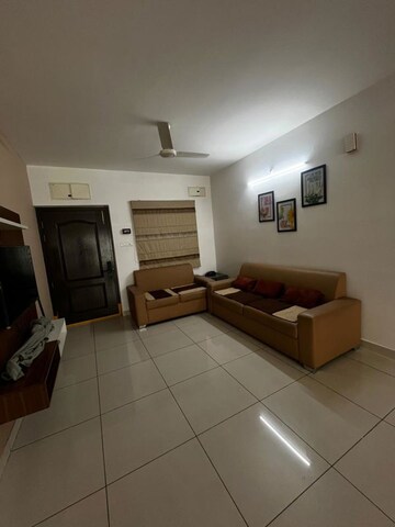 Living Room in 2.5 BHK Apartment at My Home Tridasa, Tellapur – for Rent