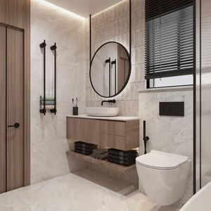 Bathroom in 3 BHK Apartment at Malwa Escon Primera, International Airport Road – for Sale