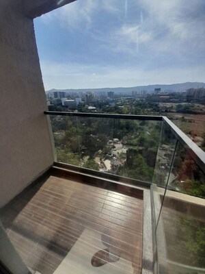 Balcony in 2 BHK Apartment at Kumar Palmspring Towers, Undri – for Rent