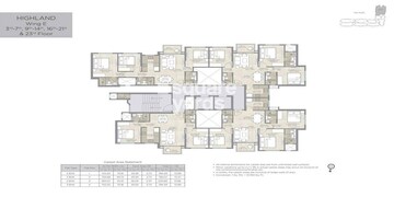 Floor Plan in 1 BHK Apartment at Hiranandani Highland, Powai – for Rent