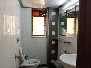 Bathroom in 3 BHK Apartment at Juhu – for Rent