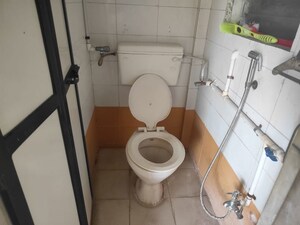 Bathroom in 1 BHK Apartment at Kanchan Pushp Society, Ghodbunder Road – for Rent