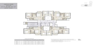 Floor Plan in 3 BHK Apartment at Hiranandani Highland, Powai – for Rent