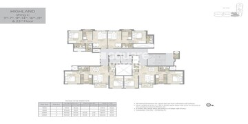 Floor Plan in 3 BHK Apartment at Hiranandani Highland, Powai – for Rent