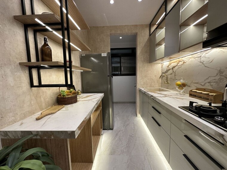 Kitchen, l-and-t-the-gateway 3 Bedroom 1500 Sq.Ft. Apartment In Sewri Mumbai 10024489