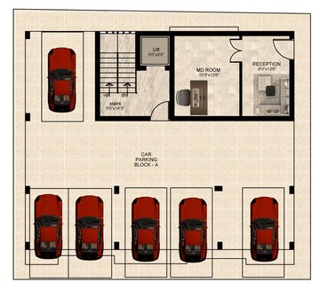 Floor Plan in 2 BHK Apartment at Kk Nagar – for Sale