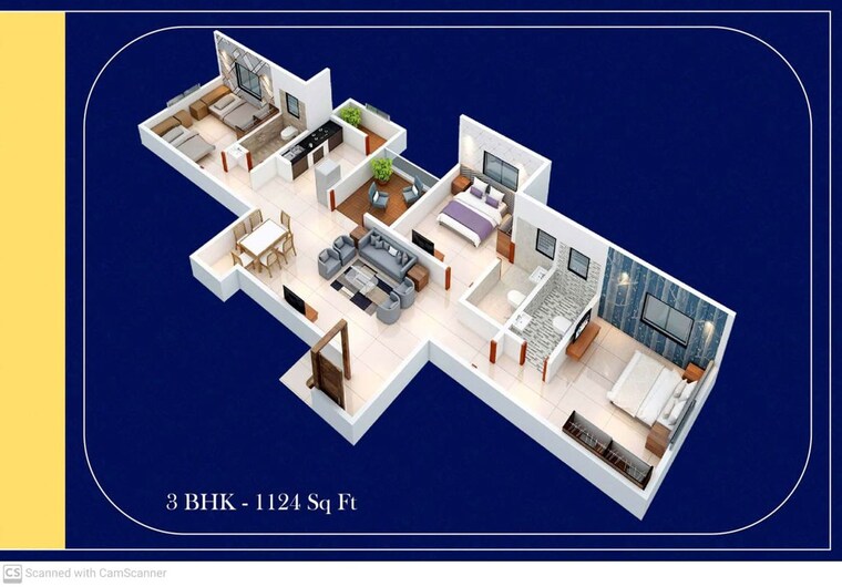 Floor Plan, mahalaxmi-elegance 2 Bedroom 757 Sq.Ft. Apartment In Undri Pune 10024984