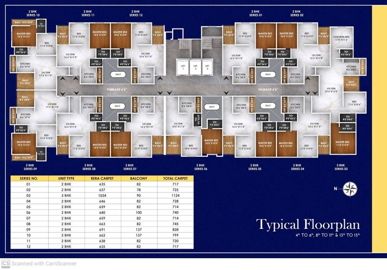 Floor Plan, mahalaxmi-elegance 3 Bedroom 1124 Sq.Ft. Apartment In Undri Pune 10025149