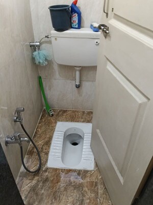 Bathroom in 1 BHK Apartment at LS Laxmi Avenue, Wakad – for Rent