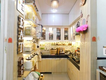 Kitchen in 3 BHK Apartment at Uninav Heights Phase I, Raj Nagar Extension – for Sale