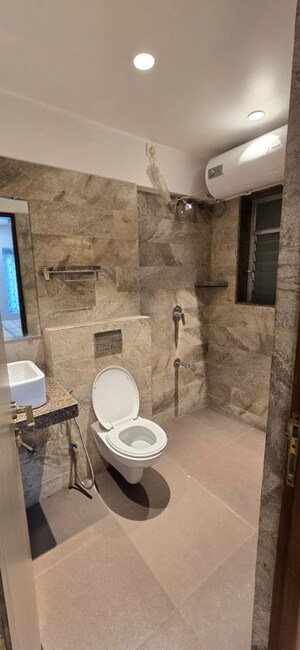 Bathroom in 3 BHK Apartment at Kalpataru Hills, Manpada – for Rent